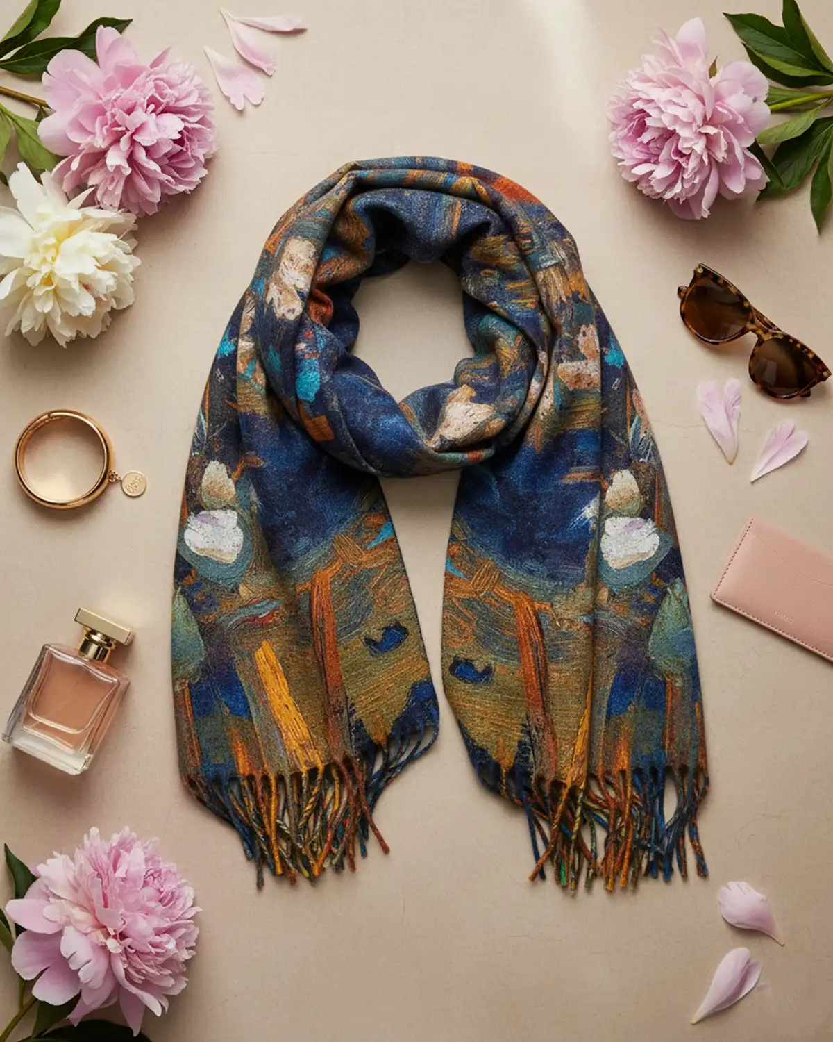 Accesorii fashion pentru femei - Eșarfă vâscoză Magdy Canto di Colori multicoloră