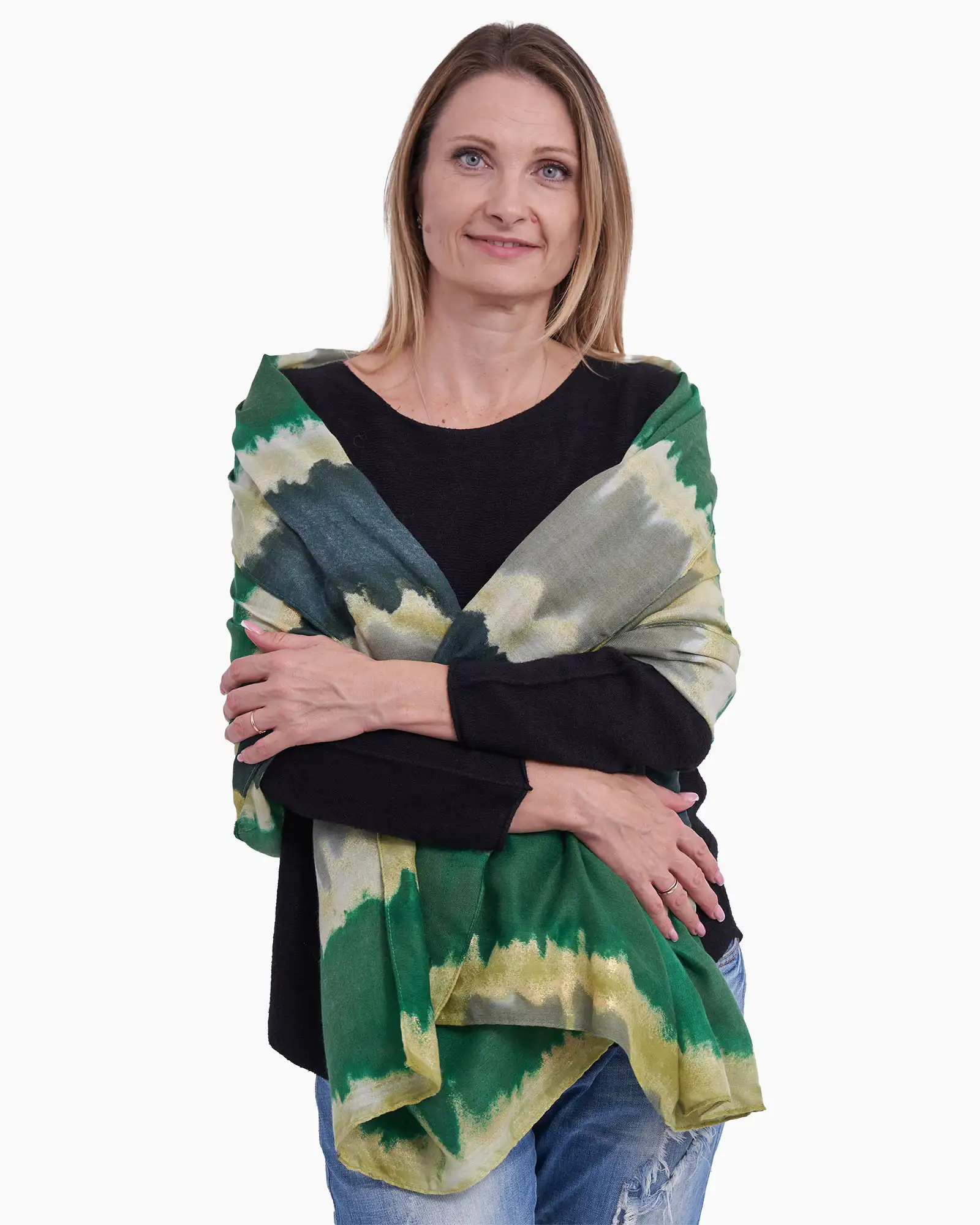 Eșarfă vâscoză Magdy Miyabi verde [1]