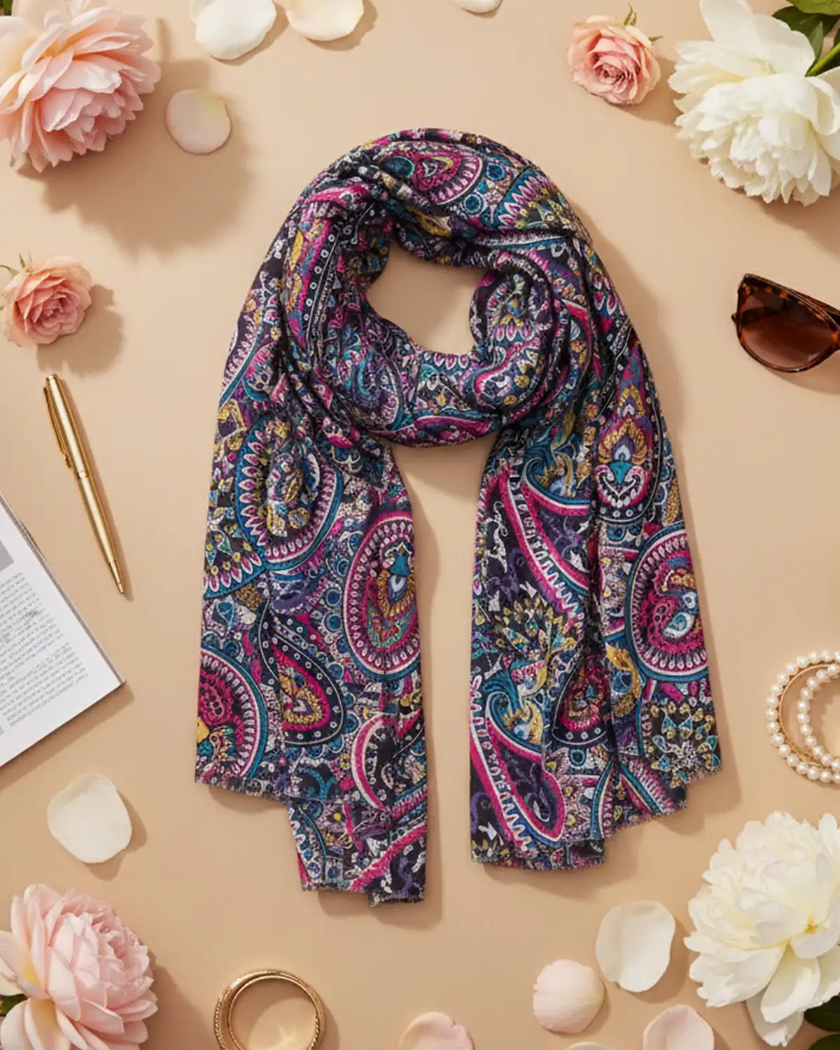 Produse noi - Eșarfă vâscoză Magdy Serai mov