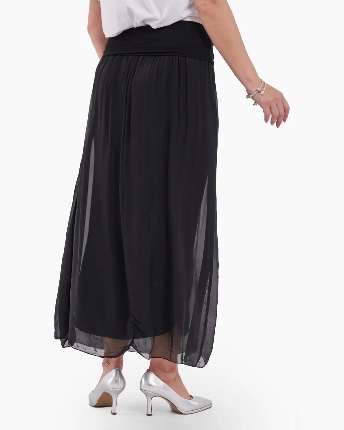 Fusta  din matase neagra clasica [1]