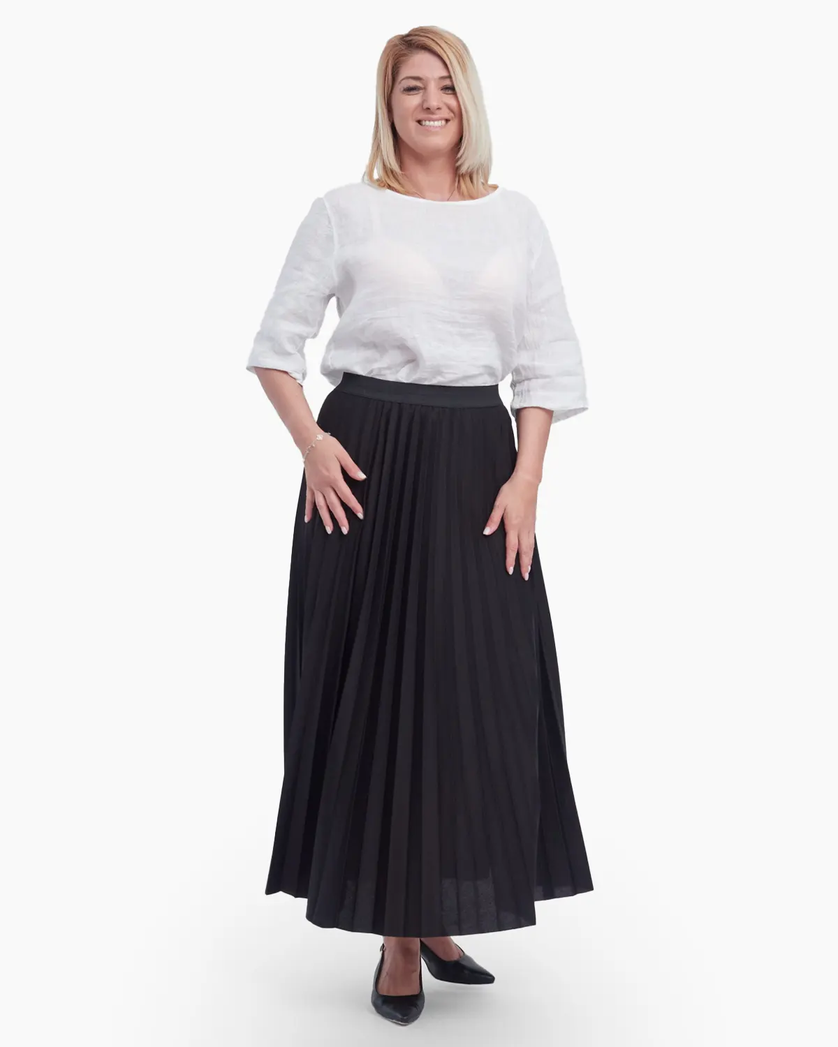 Fuste - Fusta plisata lunga, neagra