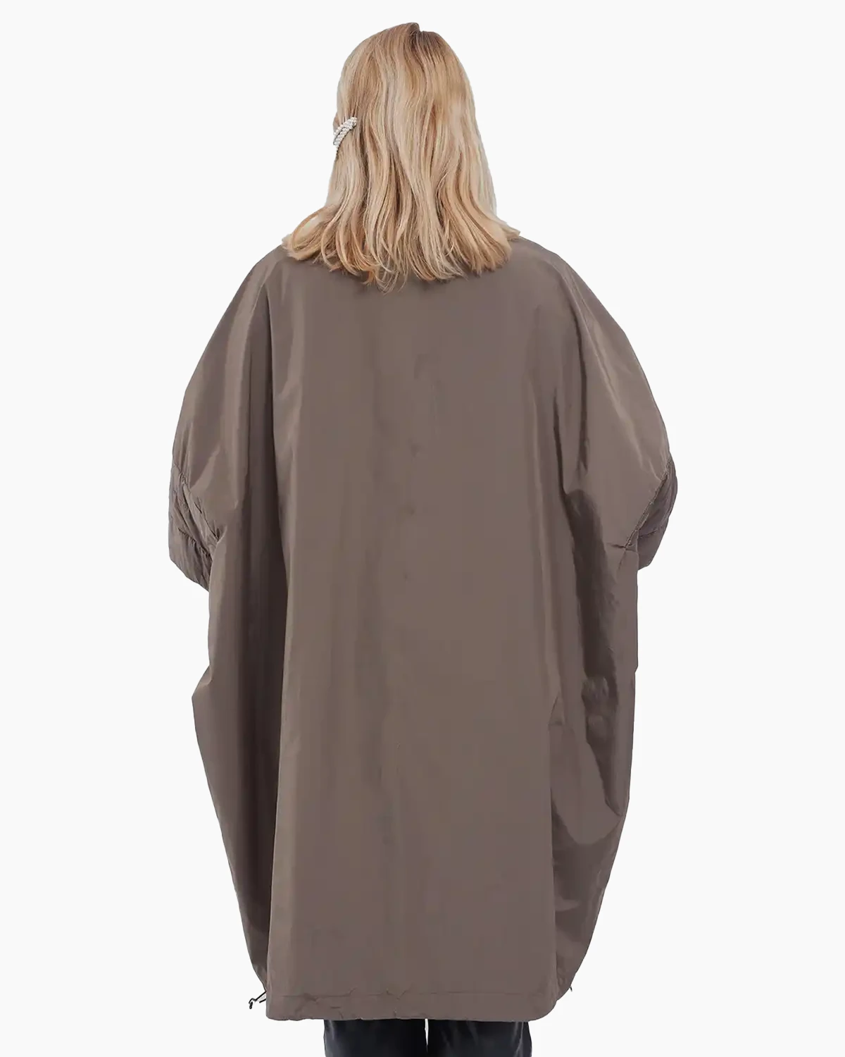 Geacă damă midi cu croială fluture, stil casual chic pentru toamnă, bej fango [1]