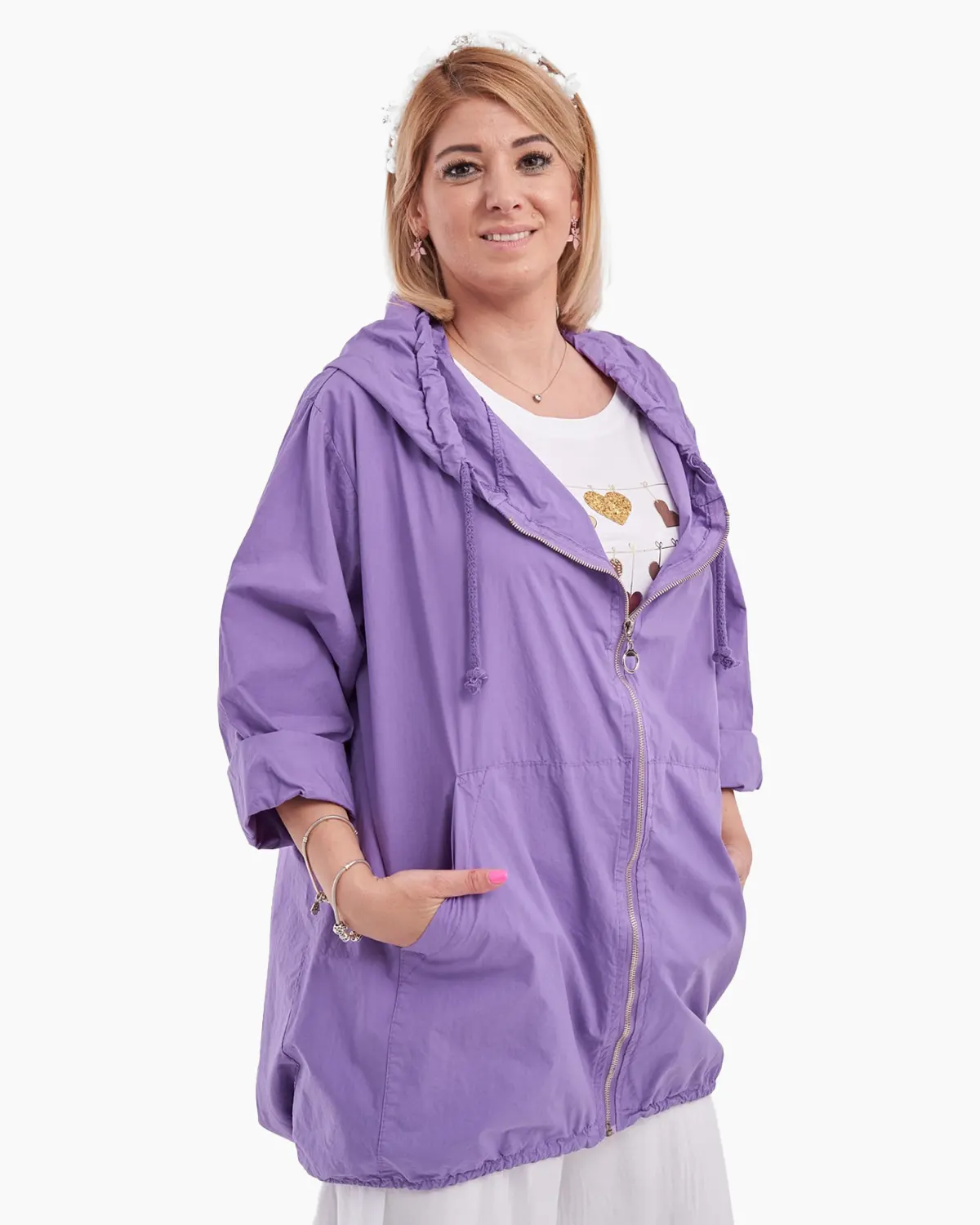 Jachete Casual - Jacheta antivant violet