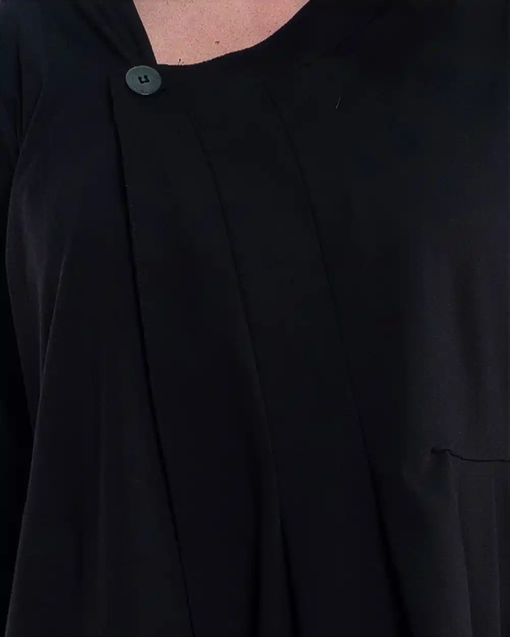 Jachetă elegantă neagră din bumbac stil palton petrecut [3]