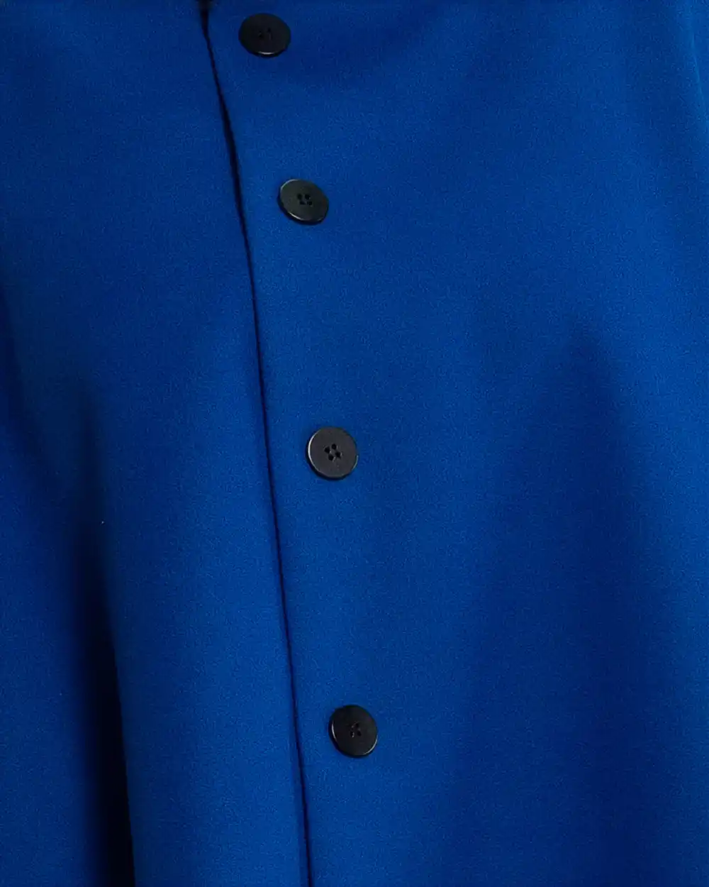 Jachetă palton casual chic albastru regal asimetric [3]