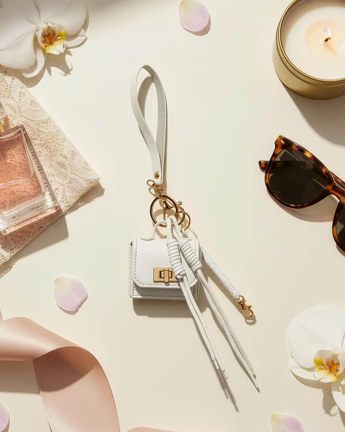 Accesorii fashion pentru femei - Pandantiv charm Magdy Kyoto Mist alb