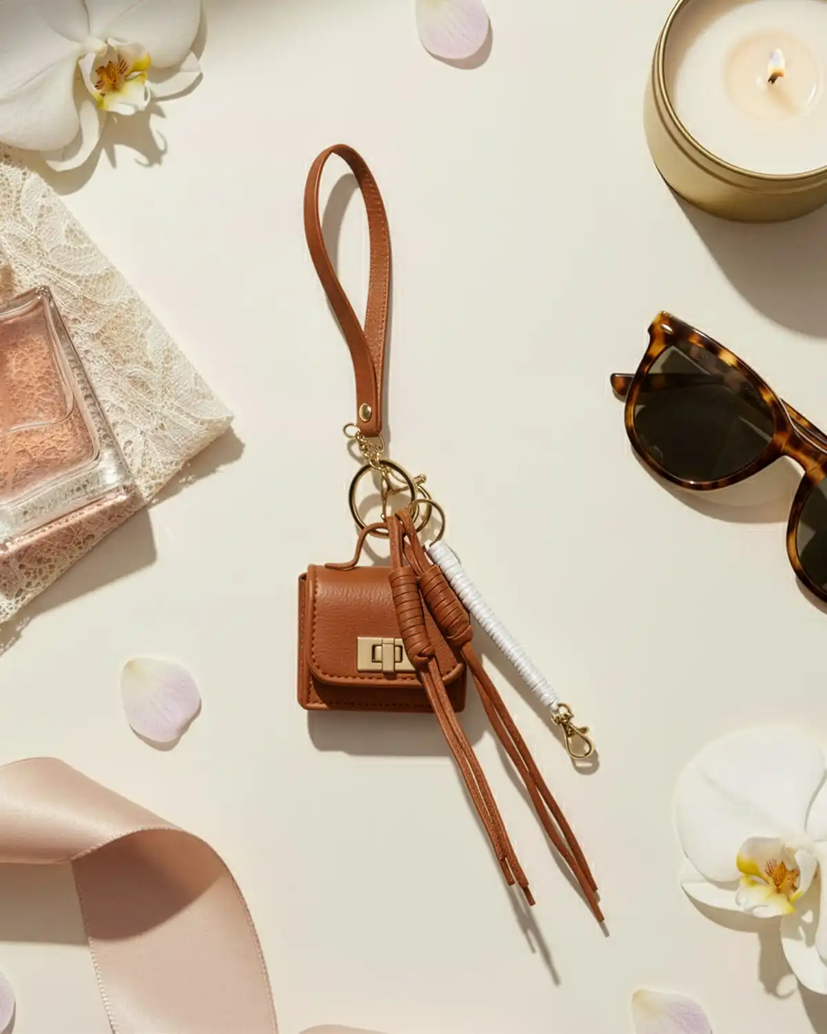 Accesorii fashion pentru femei - Pandantiv charm Magdy Kyoto Mist cărămiziu