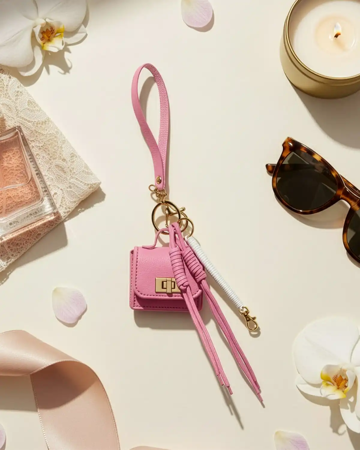 Accesorii fashion pentru femei - Pandantiv charm Magdy Kyoto Mist roz