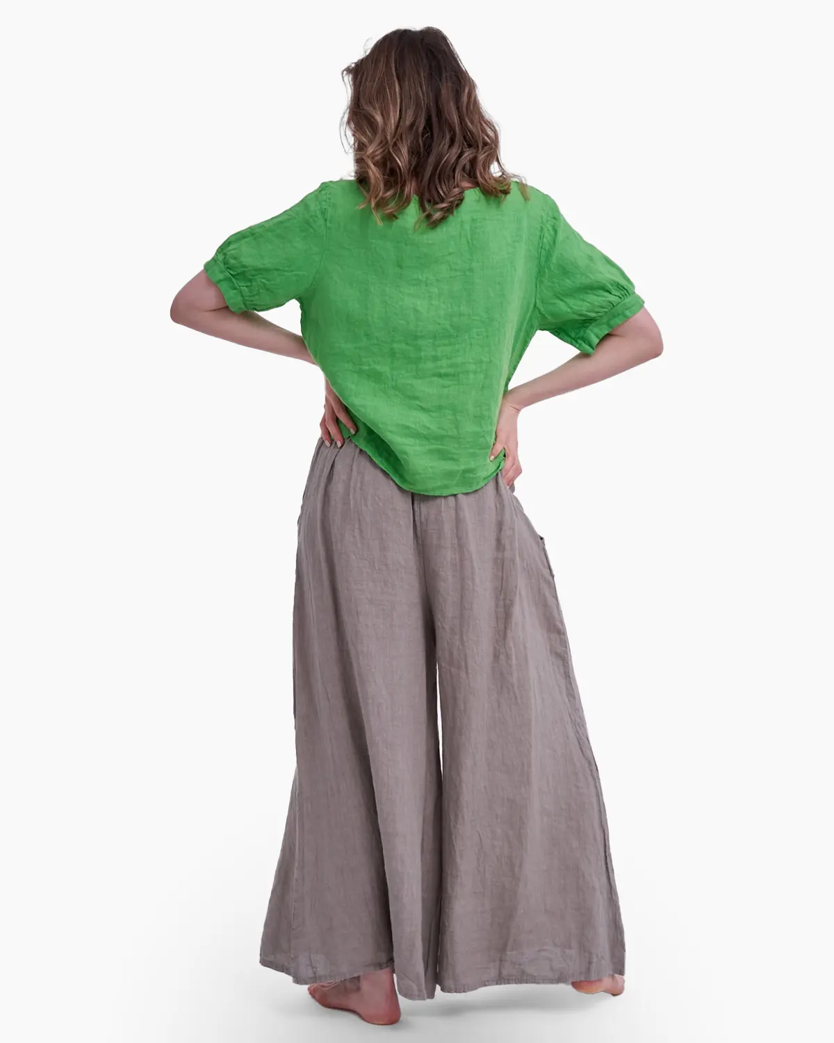 Pantalon tip fusta, din in, fango [1]