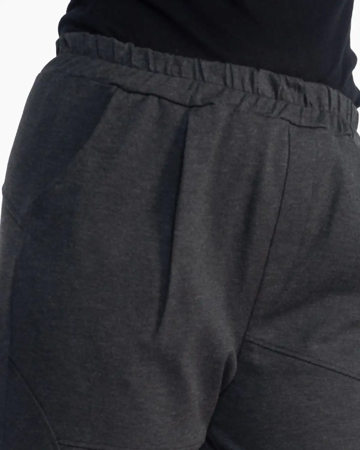 Pantaloni gri conici de toamnă, cu linie fluidă și croială lejeră [3]