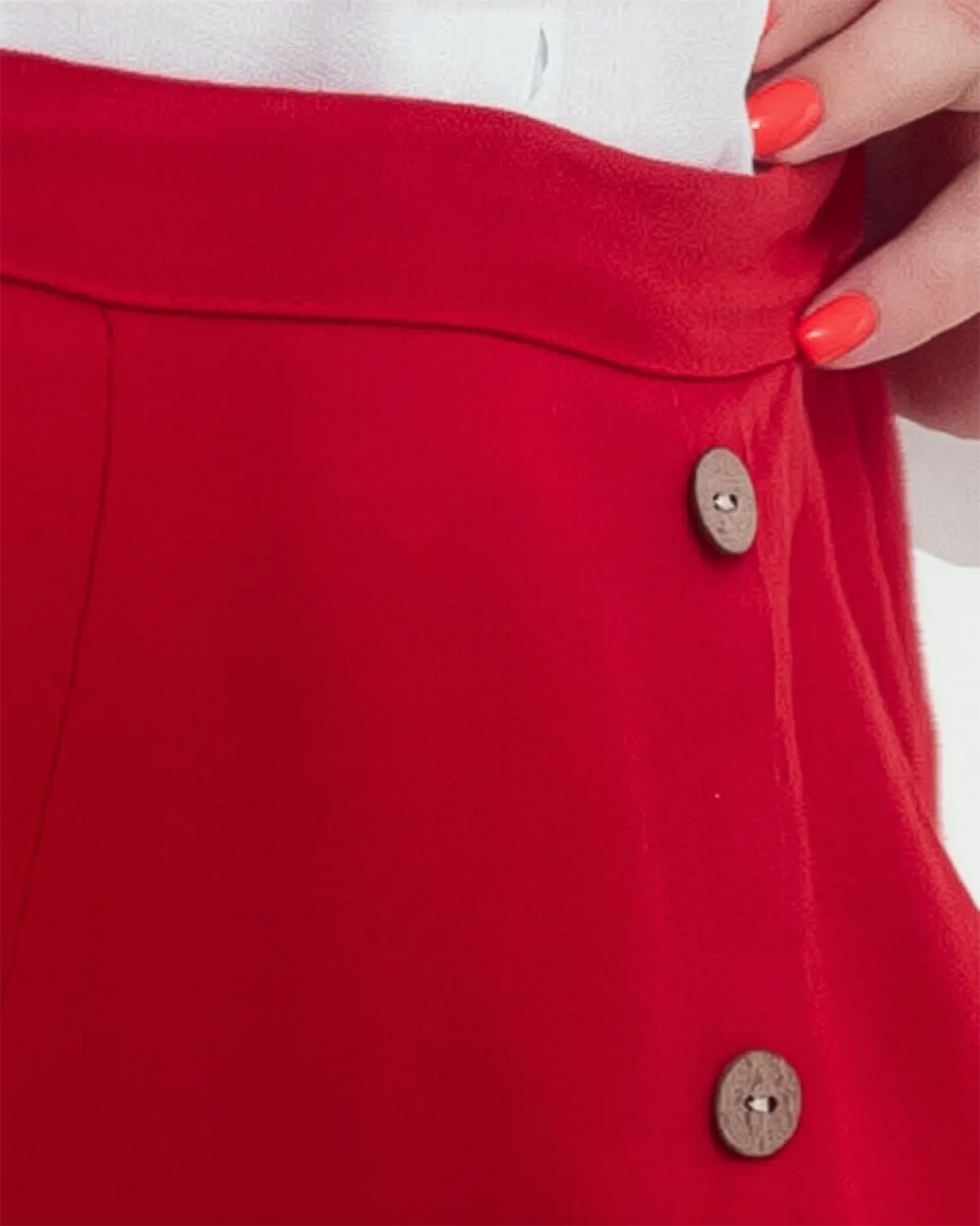 Pantaloni lungi roșii din in pentru vară, confortabili și practici [2]