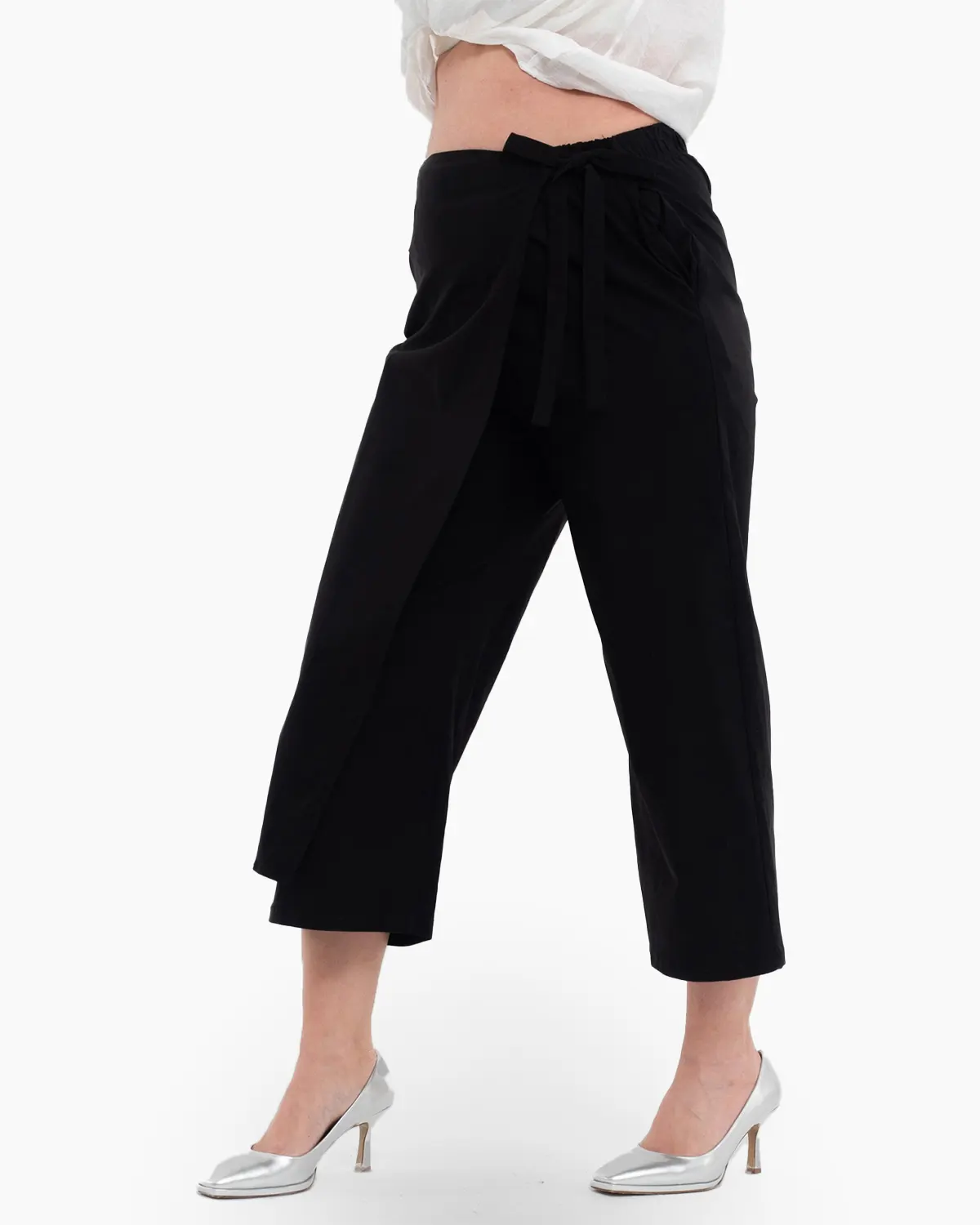 Pantaloni negri petrecuti, cu funda eleganta [1]
