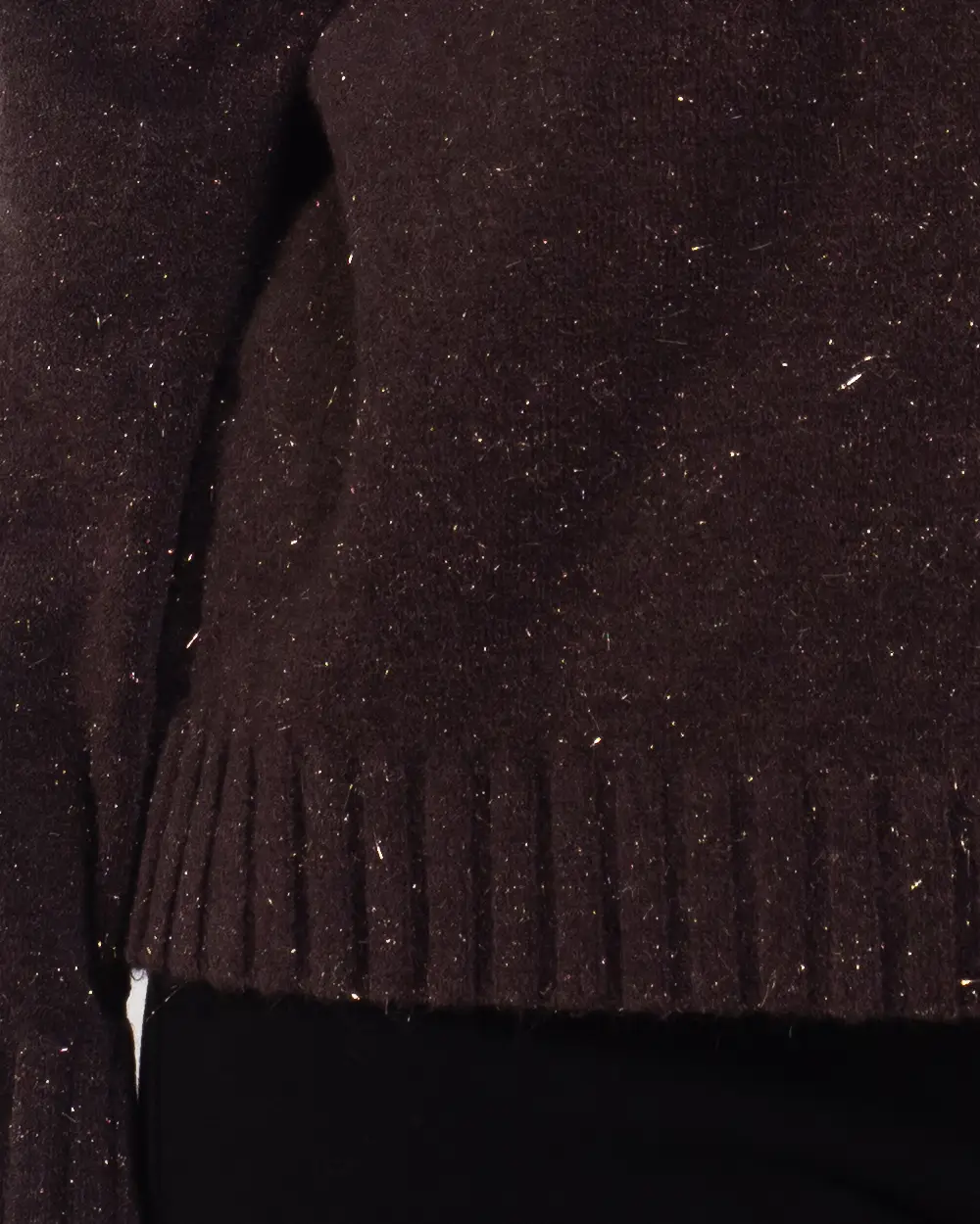 Pulover casual maro tricotat cu reflexii prețioase [3]