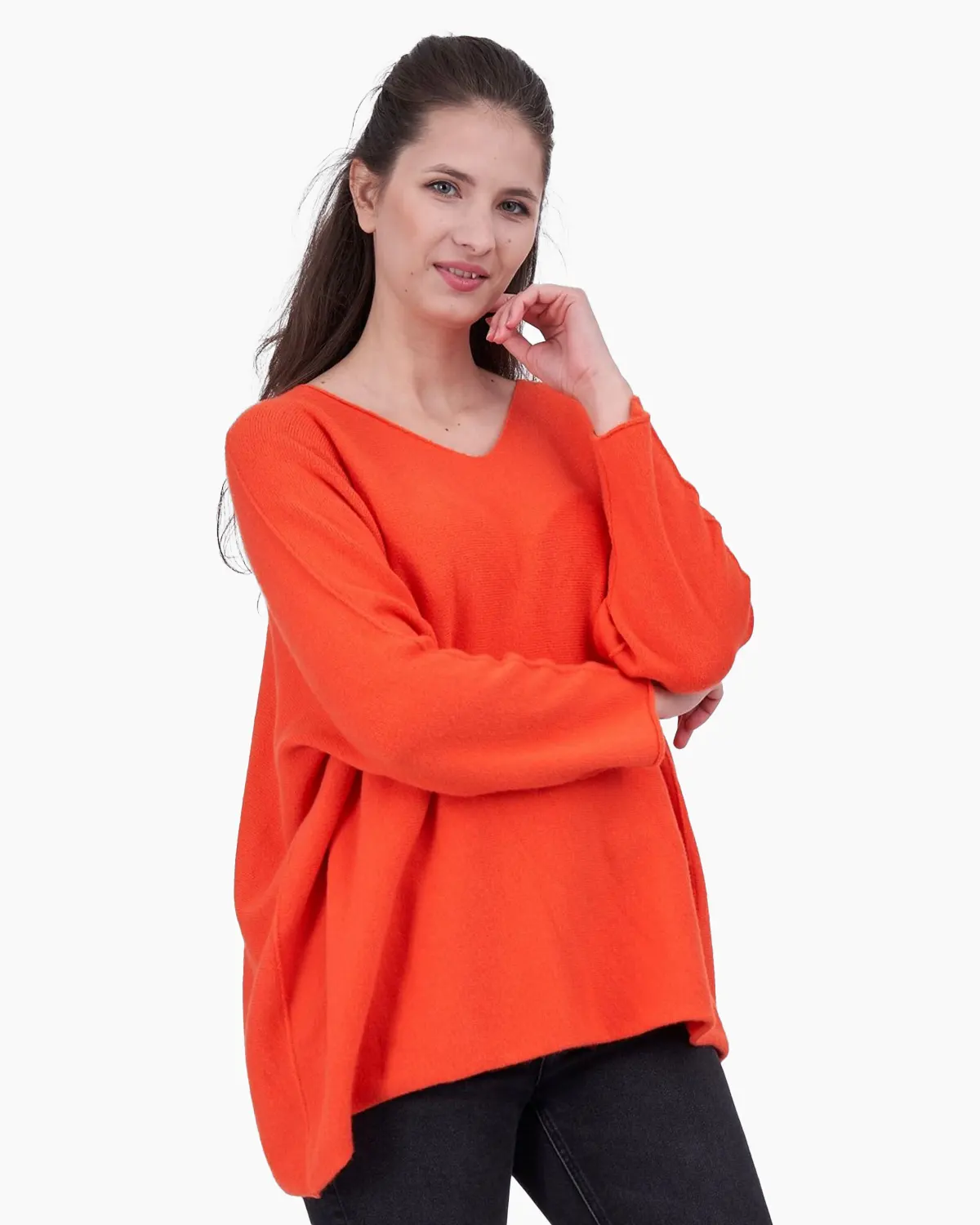 Pulovere Casual - Pulover oversize orange