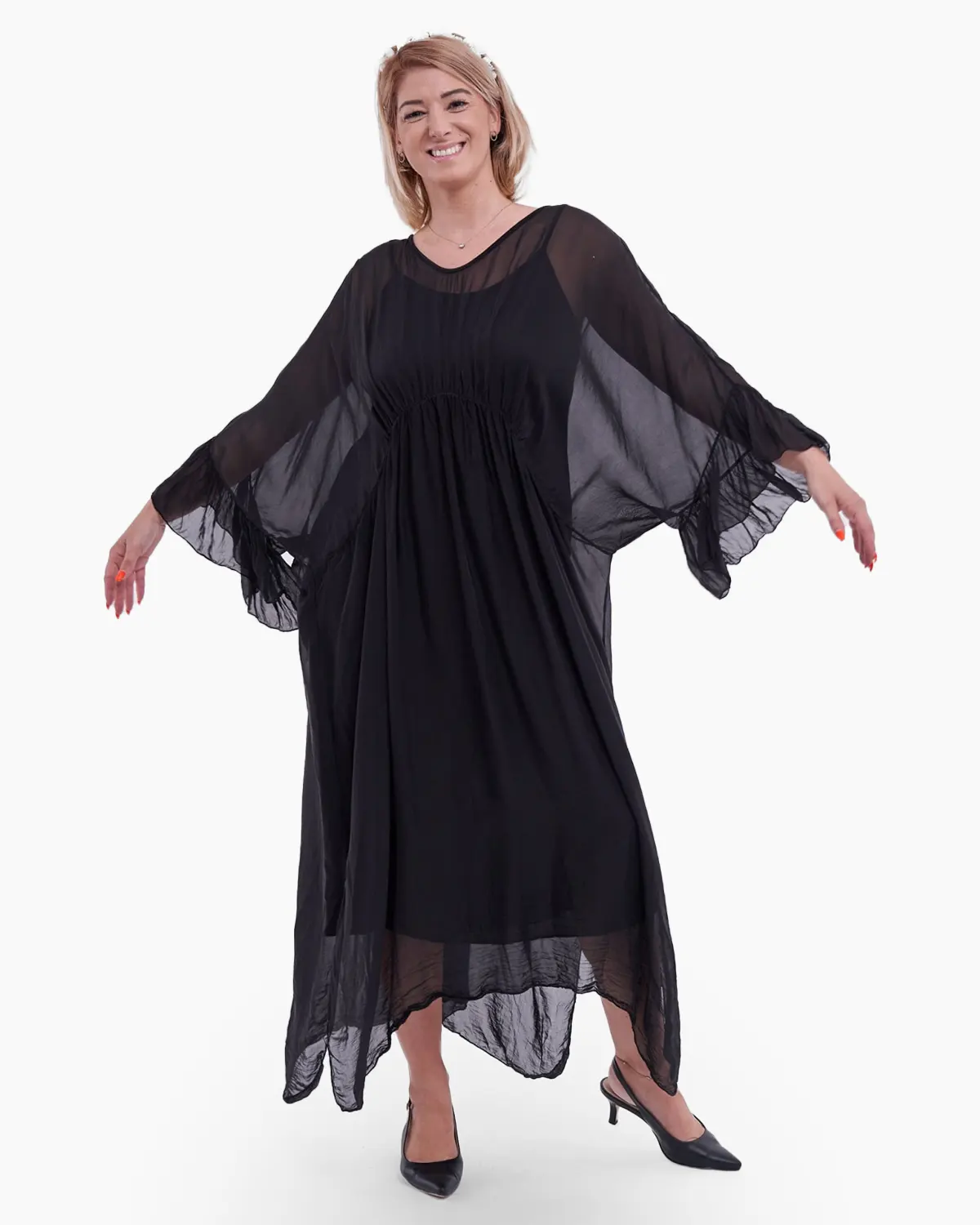 Rochie eleganta de efect neagra [1]