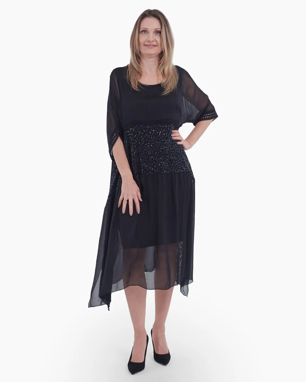 Rochii din Mătase - Rochie glamour neagra