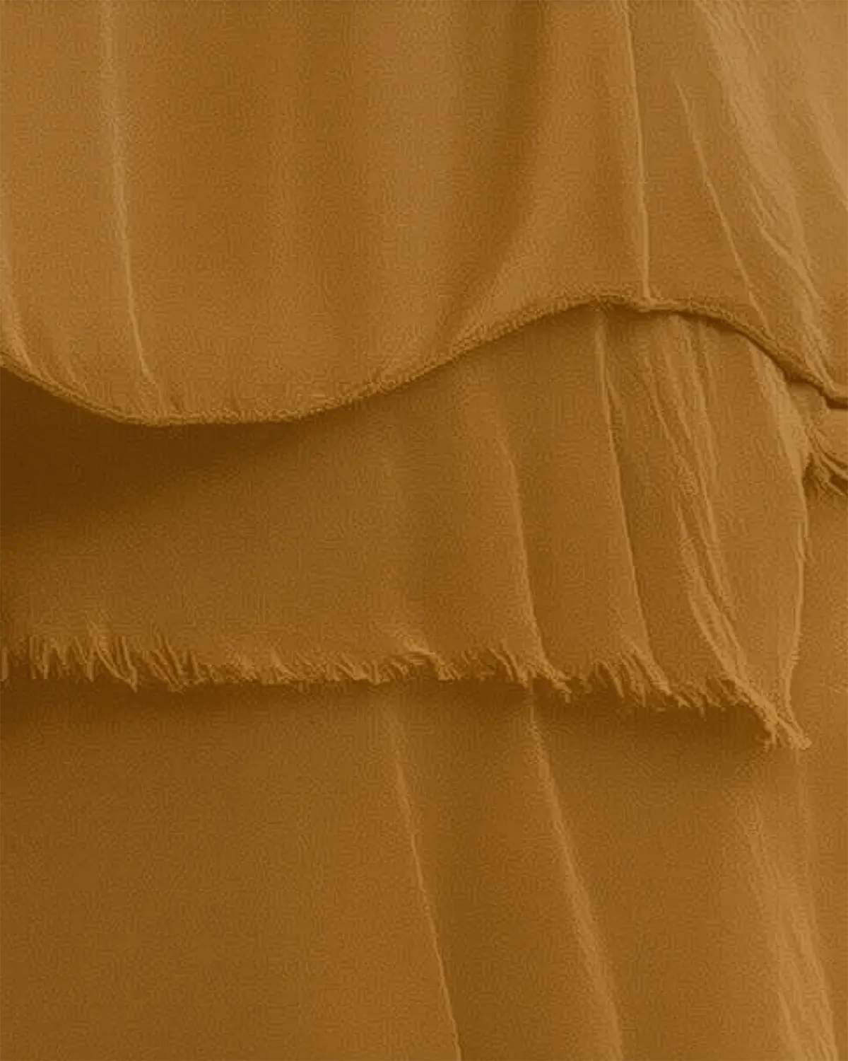 Rochie matase caramel cu volane si un overlay elegant [1]