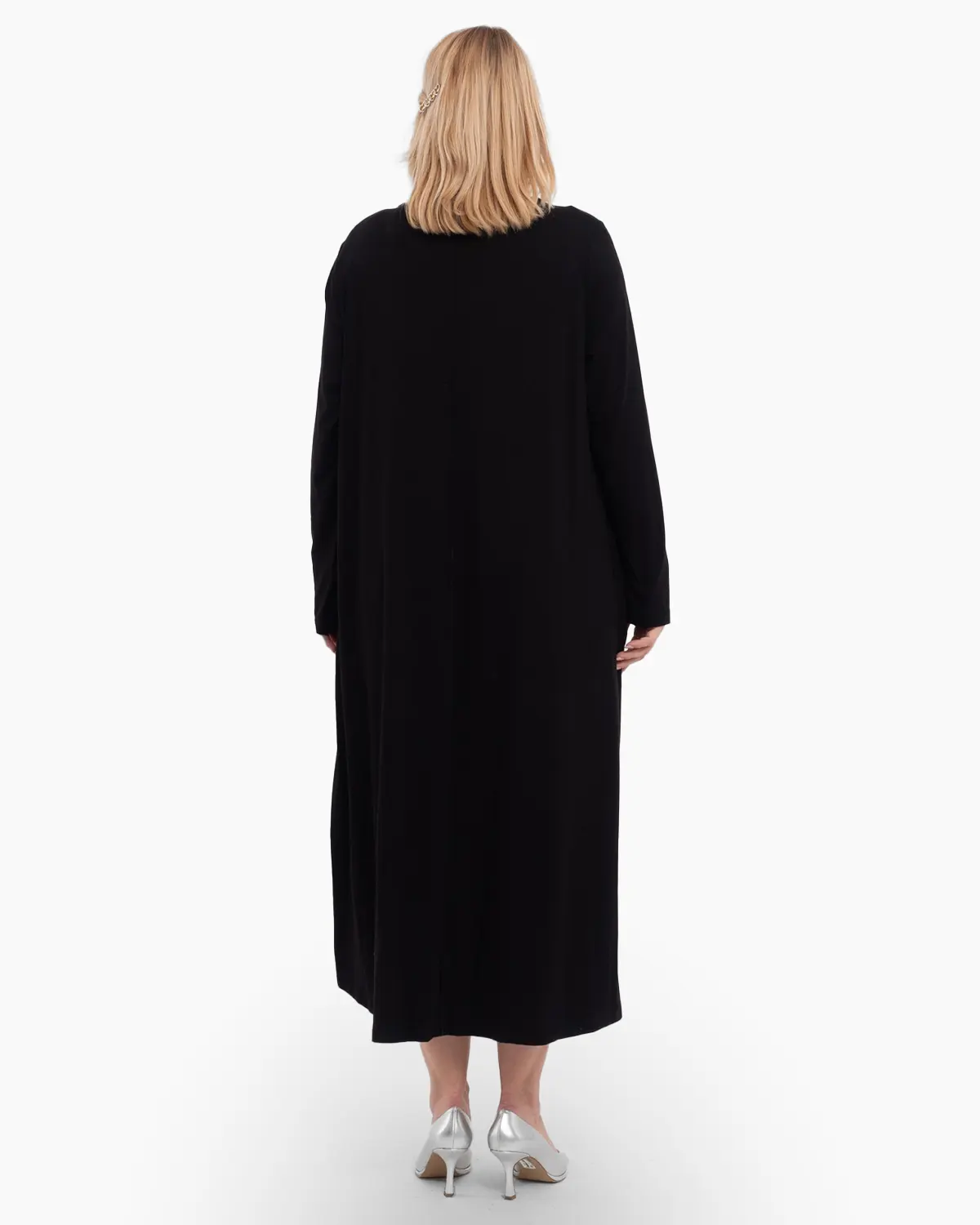 Rochie neagra cu arta colorata si buzunare functionale [2]