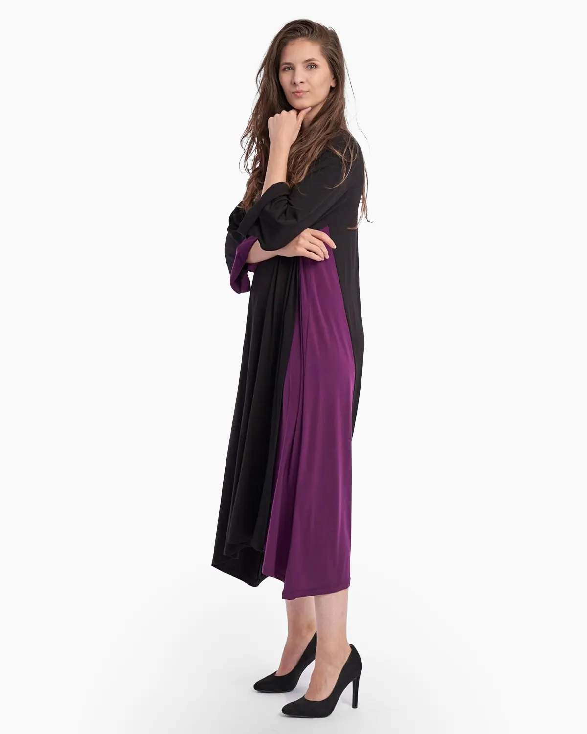 Rochie neagra  cu clin mov [1]