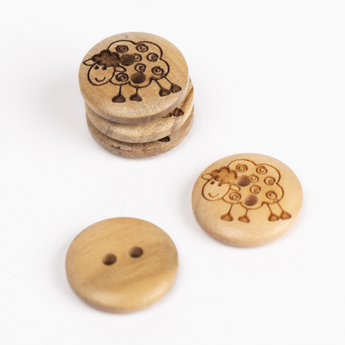 Nasturi din lemn de măslin – motiv oiță gravat [3]