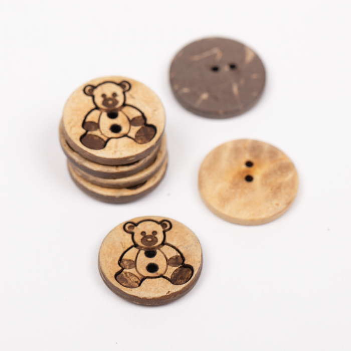 Nasturi din nuca de cocos decorativi cu ursuleț [2]