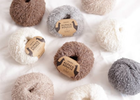 Lana Alpaca - DROPS Alpaca Bouclé – Fir de tricotat pufos, 80% alpaca, 50 g