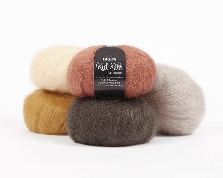 Fire Naturale 100% - DROPS Kid-Silk – Fir Mohair și Mătase Premium pentru Tricotat & Croșetat