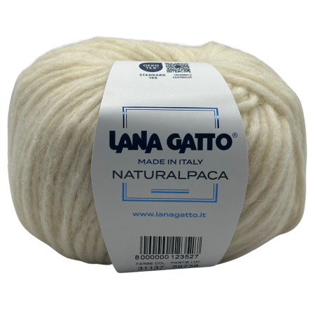 Fire Naturale 100% - Lana Gatto Naturalpaca – Fir premium din Alpaca, Lână și Bumbac, 50 g / 75 m