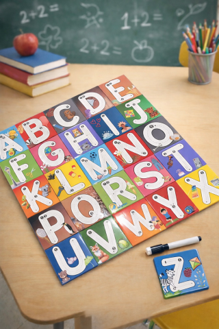 Magneți Educativi - Alfabet magnetic -  26 litere de tipar