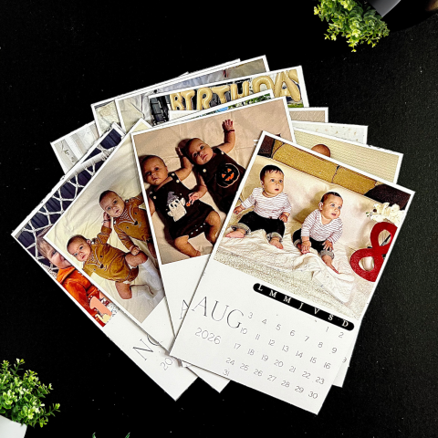 Calendare &  Kind Reminder - Calendar Baby -12 poze magnetice personalizate