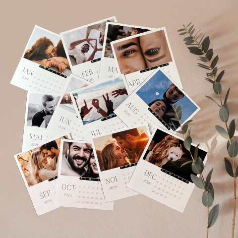 Calendare &  Kind Reminder - Calendar Lovers -12 poze magnetice personalizate