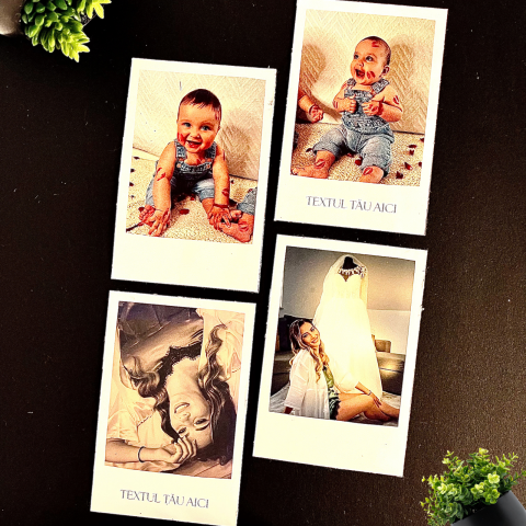 Cadouri personalizate - Set 4 Magneți Polaroid - poze magnetice personalizate