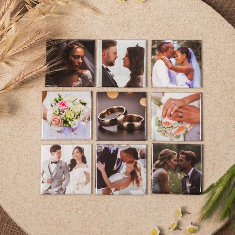 Magneți  - Setul ,, 3x3 Emoții ,, - 9 magneți personalizați