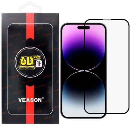 Folii telefoane - Folie sticlă securizată 6D PRO 9H iPhone 14 Pro Max – Black