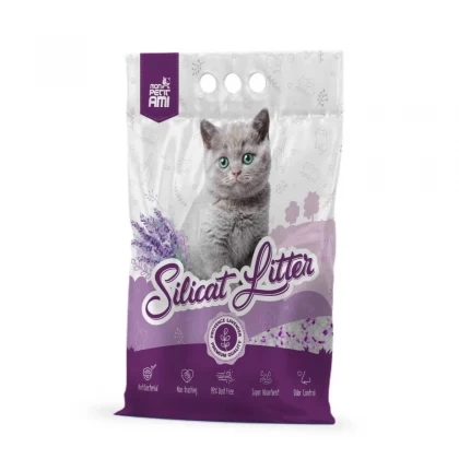 Asternuturi pentru pisici - Pachet economic 2 buc x Asternut igienic pentru pisici Mon Petit Ami Silicat Lavanda 15L