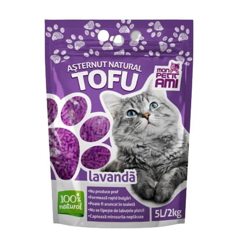 Asternuturi pentru pisici - Pachet economic 6 buc x Asternut igienic pentru pisici Mon Petit Ami Tofu Lavanda 5L / 2 Kg