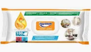 Produse Curatenie - Pachet economic 6 buc x Servetele umede universale Hygienium cu bicarbonat & ulei esential de mandarina 100 buc / pachet
