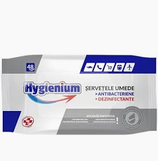 Produse Curatenie - Servetele umede antibacteriane & dezinfectante Hygienium 15 buc / pachet