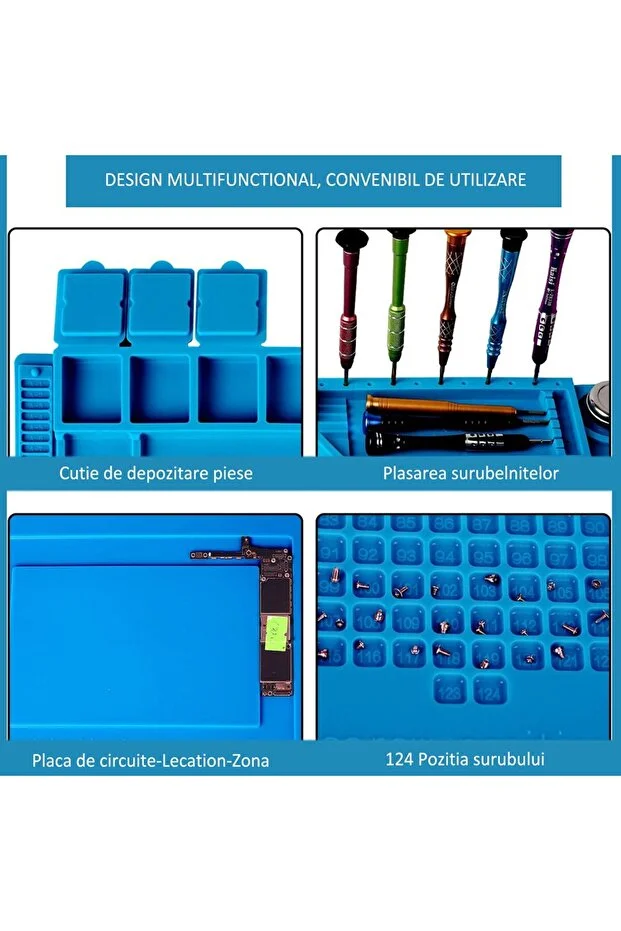 Covoraș silicon pentru pistol de lipit 45x30 cm albastru [4]