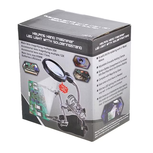 Suport pentru ciocan de lipit cu lupă, lumină LED și cleme ajutătoare [5]