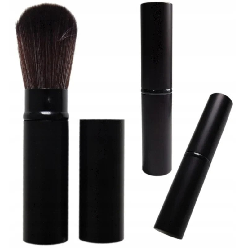 Pensulă machiaj detașabilă păr sintetic negru 12×3 cm [3]