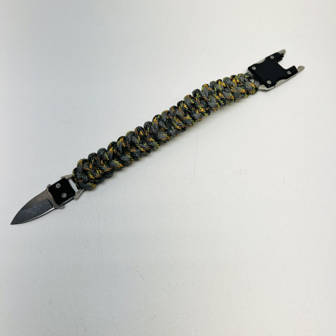 Brățară supraviețuire cu cuțit și coardă camufla [3]