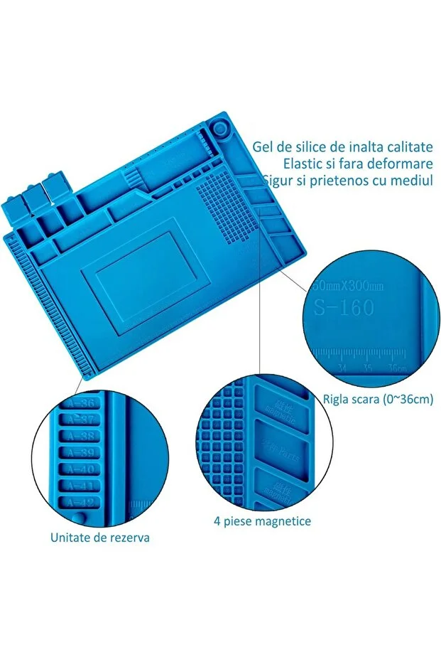 Covoraș silicon pentru pistol de lipit 45x30 cm albastru [1]