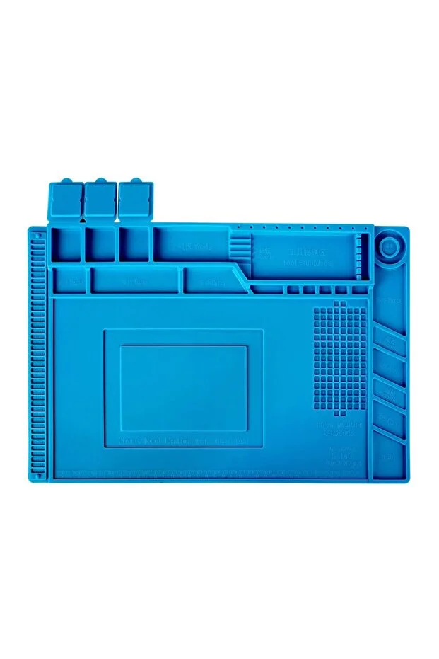 Unelte & Accesorii Electronice - Covoraș silicon pentru pistol de lipit 45x30 cm albastru