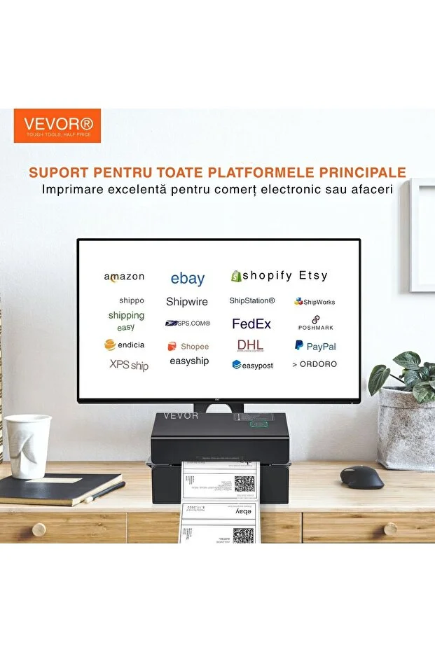 Imprimanta termica etichete 4x6 300 DPI USB Bluetooth pentru AWB [2]