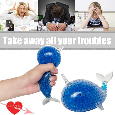 Jucărie antistres bilă gel senzorial delfin albastru [9]