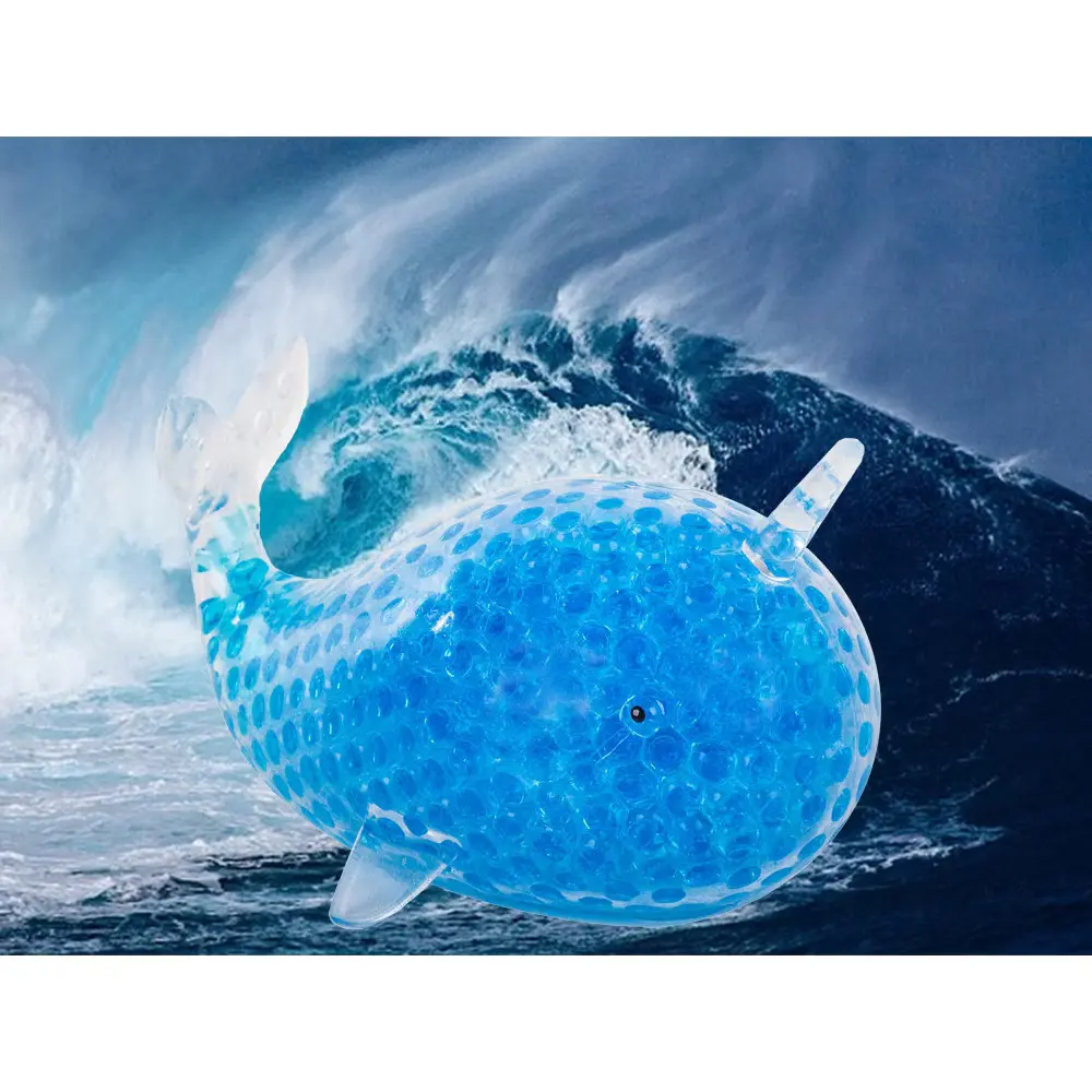 Jucarii - Jucărie antistres bilă gel senzorial delfin albastru