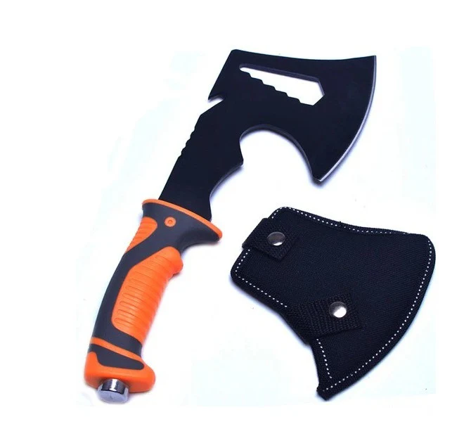Topor multifunctional otel cu maner cauciucat si husa portocalie [1]