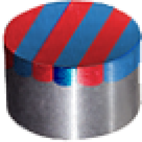 Magneți ferită cilindru magnetizat pe o parte, multipol