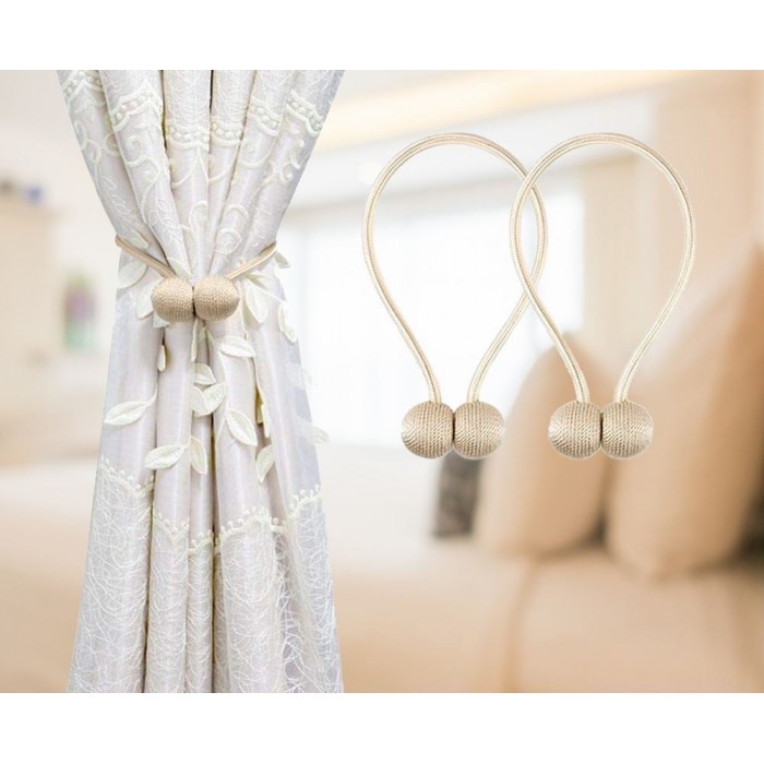 Agrafă magnetică pentru draperii, set de 2 bucăți - alb [5]